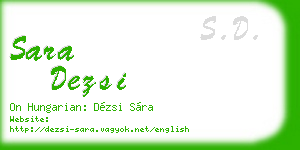 sara dezsi business card